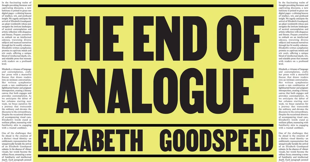 Elizabeth Goodspeed on the limits of imperfection as a design strategy