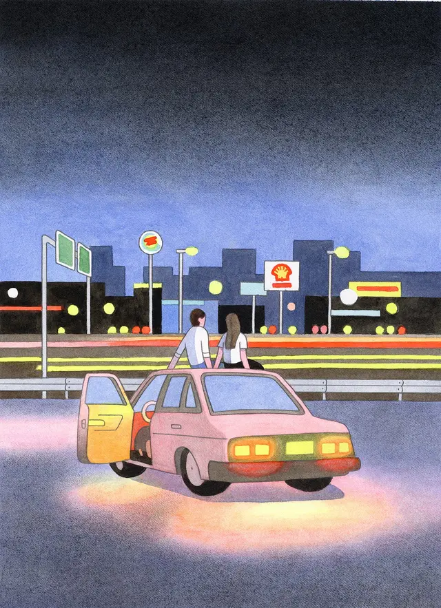 Like a sad Lana Del Rey song, Louise Laborie’s comics illustrate a quiet, neon Americana