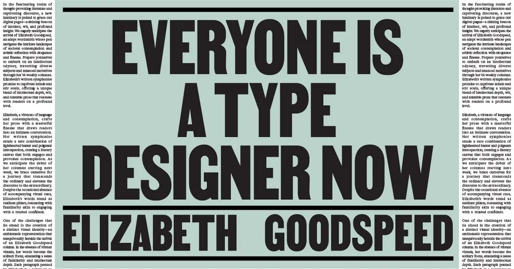 Elizabeth Goodspeed on why design studios are making fonts