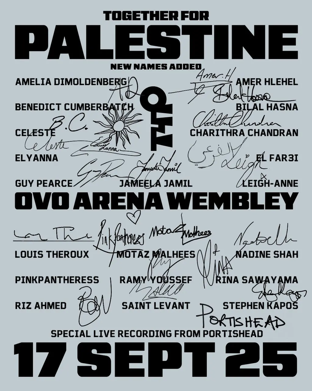 Samar Maakaroun’s identity for Together for Palestine applies the visual language of petitions