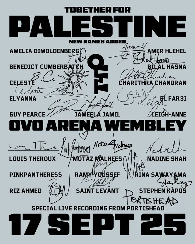 Samar Maakaroun’s identity for Together for Palestine applies the visual language of petitions