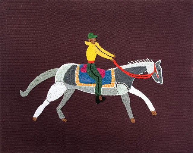 Trevor Small works through his brain injury with the ultimate art practice: embroidery